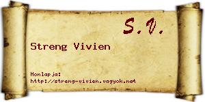 Streng Vivien névjegykártya
